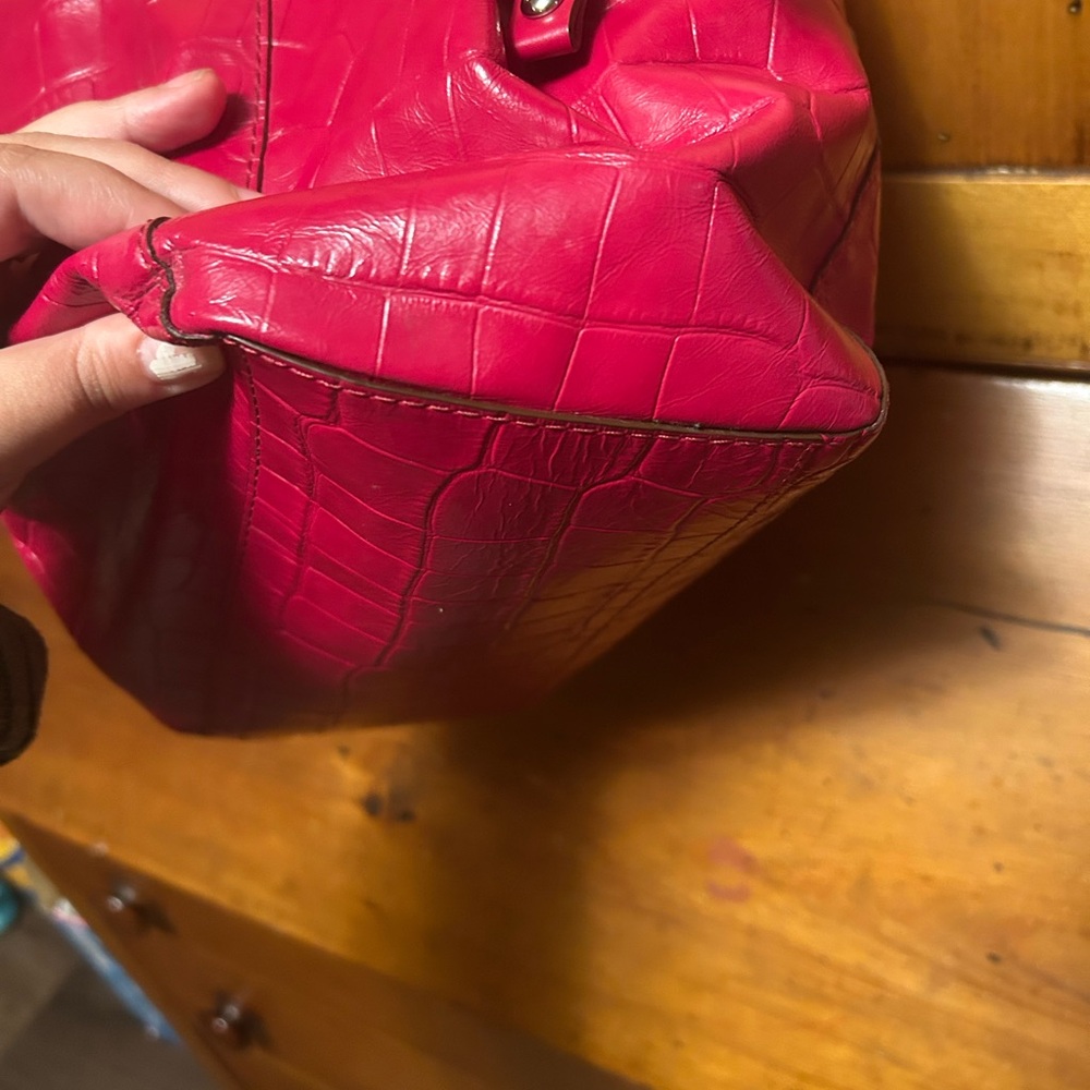 Coach 2009 Gorgeous Magenta Pink Croc-Embossed Women's Bag 🩷💖 - Picture 7 of 9
